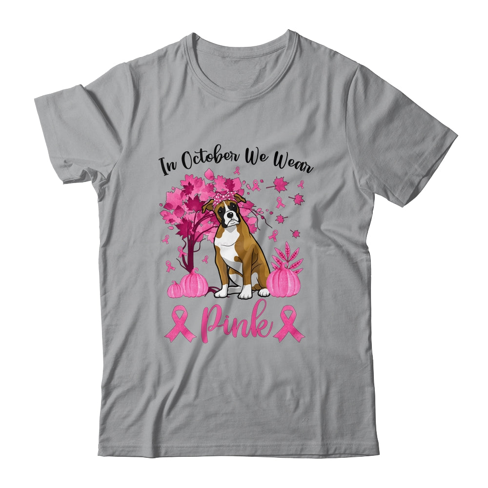 Breast Cancer Awareness In October We Wear Pink Boxer T-Shirt & Sweatshirt | Teecentury.com