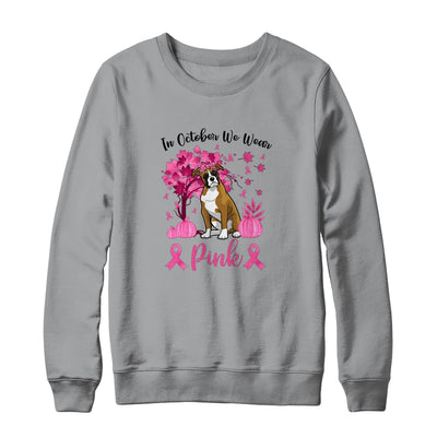 Breast Cancer Awareness In October We Wear Pink Boxer T-Shirt & Sweatshirt | Teecentury.com
