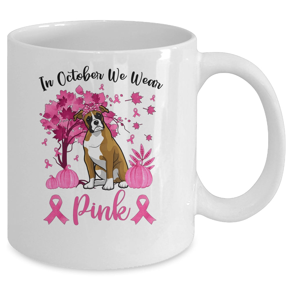 Breast Cancer Awareness In October We Wear Pink Boxer Mug Coffee Mug | Teecentury.com