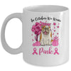 Breast Cancer Awareness In October We Wear Pink Bulldog Mug Coffee Mug | Teecentury.com