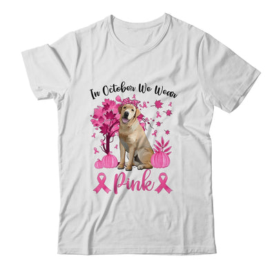 Breast Cancer Awareness In October We Wear Pink Golden Retriever T-Shirt & Sweatshirt | Teecentury.com