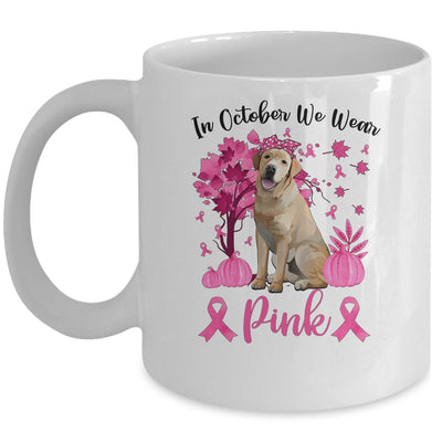 Breast Cancer Awareness In October We Wear Pink Golden Retriever Mug Coffee Mug | Teecentury.com