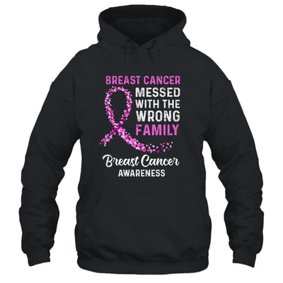 Breast Cancer Awareness Messed With The Wrong Family Support T-Shirt & Hoodie | Teecentury.com
