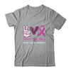 Breast Cancer Awareness Peace Love Cure Leopard T-Shirt & Hoodie | Teecentury.com