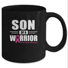 Breast Cancer Awareness Son Of Warrior Pink Gift Coffee Mug | Teecentury.com