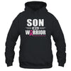 Breast Cancer Awareness Son Of Warrior Pink Gift T-Shirt & Hoodie | Teecentury.com