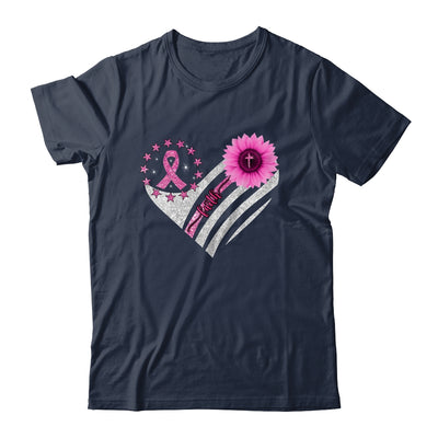 Breast Cancer Awareness Sunflower Faith Bling Bling T-Shirt & Hoodie | Teecentury.com
