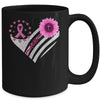 Breast Cancer Awareness Sunflower Faith Bling Bling Mug Coffee Mug | Teecentury.com