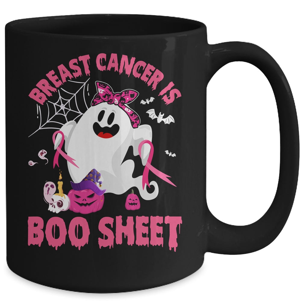 Breast Cancer Is Boo Sheet Ghost Halloween Breast Cancer Mug | teecentury