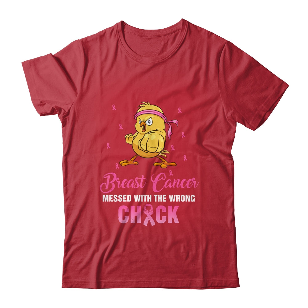 Breast Cancer Messed With The Wrongs Chick Funny T-Shirt & Tank Top | Teecentury.com