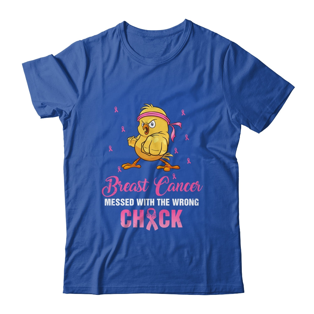 Breast Cancer Messed With The Wrongs Chick Funny T-Shirt & Tank Top | Teecentury.com