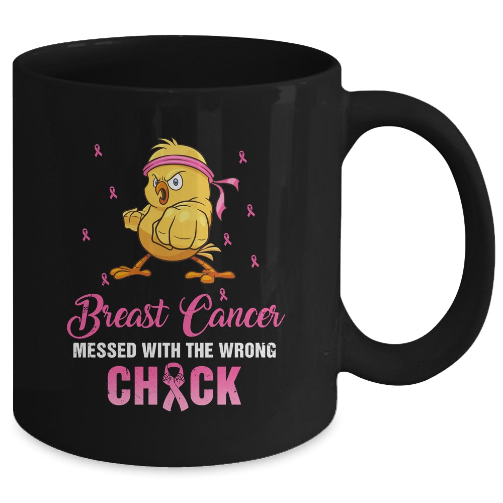 Breast Cancer Messed With The Wrongs Chick Funny Mug Coffee Mug | Teecentury.com