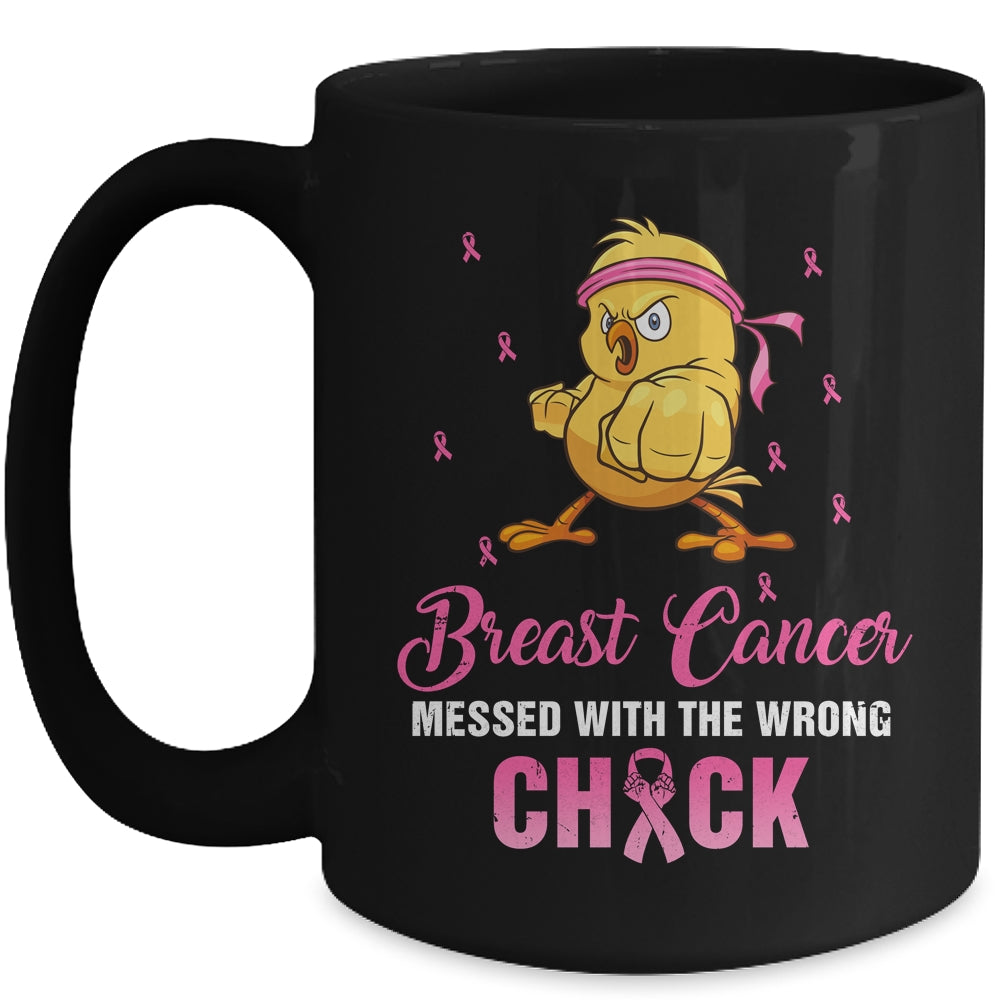 Breast Cancer Messed With The Wrongs Chick Funny Mug Coffee Mug | Teecentury.com