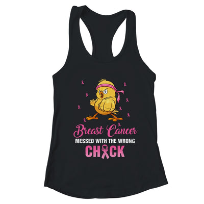 Breast Cancer Messed With The Wrongs Chick Funny T-Shirt & Tank Top | Teecentury.com