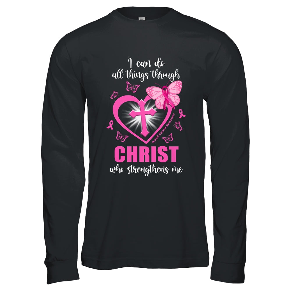 Breast Cancer Pink I Can Do All Things Through Christ T-Shirt & Hoodie | Teecentury.com