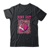Breast Cancer Ribbon Pink Out Football Pink Ribbon Bleached T-Shirt & Hoodie | Teecentury.com
