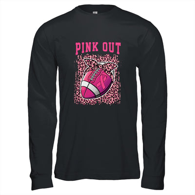 Breast Cancer Ribbon Pink Out Football Pink Ribbon Bleached T-Shirt & Hoodie | Teecentury.com