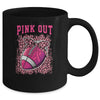 Breast Cancer Ribbon Pink Out Football Pink Ribbon Bleached Mug Coffee Mug | Teecentury.com