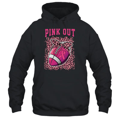 Breast Cancer Ribbon Pink Out Football Pink Ribbon Bleached T-Shirt & Hoodie | Teecentury.com