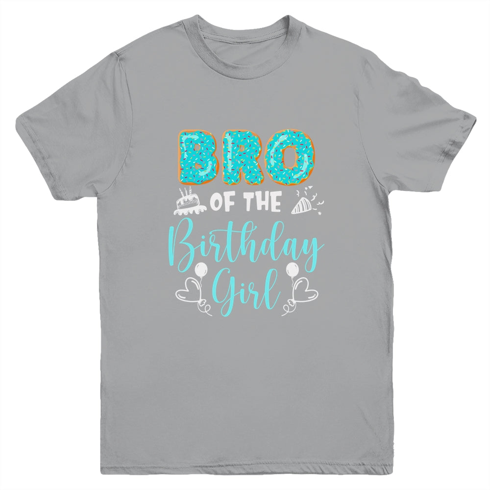 Bro Of The Birthday Girl Family Donut Birthday Youth Shirt | teecentury