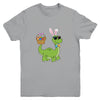 Brontosaurus Bunny Ears Egg Easter Day Dinosaur Dino Boys Youth Shirt | teecentury