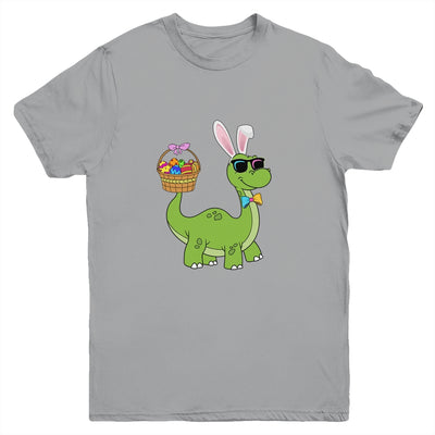 Brontosaurus Bunny Ears Egg Easter Day Dinosaur Dino Boys Youth Shirt | teecentury