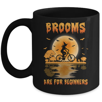 Brooms Are For Beginners Bicycle Witch Halloween Mug Coffee Mug | Teecentury.com