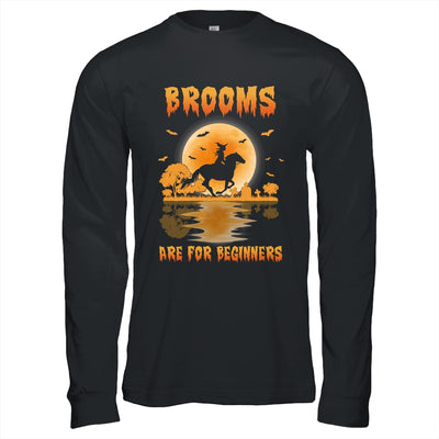 Brooms Are For Beginners Horses Witch Halloween T-Shirt & Hoodie | Teecentury.com