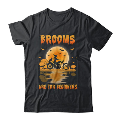 Brooms Are For Beginners Motorcycle Witch Halloween T-Shirt & Hoodie | Teecentury.com