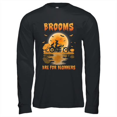 Brooms Are For Beginners Motorcycle Witch Halloween T-Shirt & Hoodie | Teecentury.com