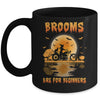 Brooms Are For Beginners Motorcycle Witch Halloween Mug Coffee Mug | Teecentury.com