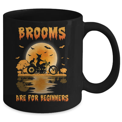 Brooms Are For Beginners Motorcycle Witch Halloween Mug Coffee Mug | Teecentury.com