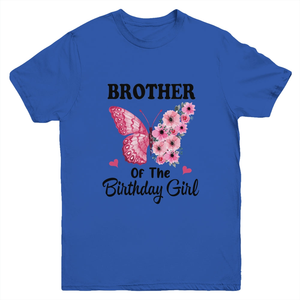 Brother 1st First Birthday Matching Family Butterfly Floral Youth Shirt | teecentury