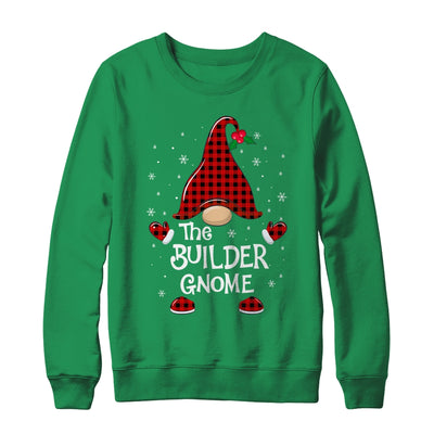 Builder Gnome Buffalo Plaid Matching Christmas Pajama Gift T-Shirt & Sweatshirt | Teecentury.com