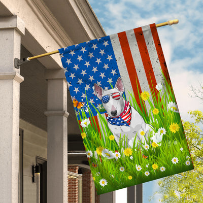 Bull Terrier American USA Flag 4th of July Dog Lover On Independence Day | teecentury