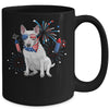 Bull Terrier Dog American USA Flag 4th of July women Lover Mug | teecentury