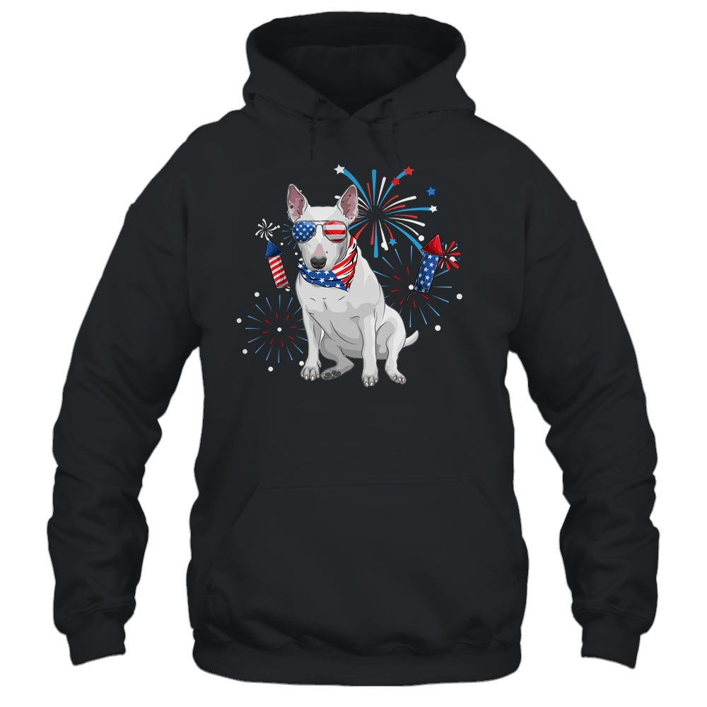 Bull Terrier Dog American USA Flag 4th of July women Lover Shirt & Tank Top | teecentury