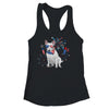 Bull Terrier Dog American USA Flag 4th of July women Lover Shirt & Tank Top | teecentury