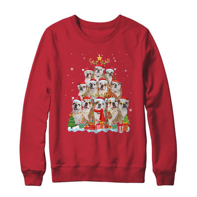 Bulldog Christmas Tree Pajama Xmas T-Shirt & Sweatshirt | Teecentury.com