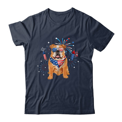 Bulldog Dog American USA Flag 4th of July Men women Lover Shirt & Tank Top | teecentury