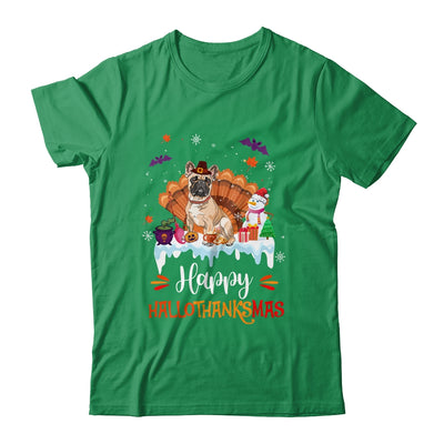 Bulldog HalloThanksMas Halloween Thanksgiving Christmas Shirt & Sweatshirt | teecentury