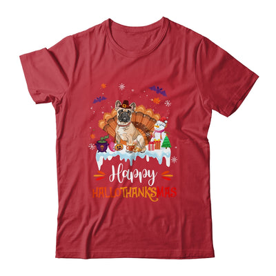 Bulldog HalloThanksMas Halloween Thanksgiving Christmas Shirt & Sweatshirt | teecentury