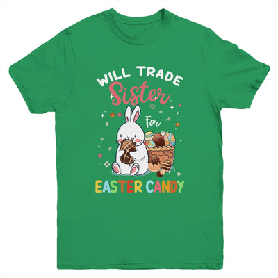 Bunny Eat Chocolate Eggs Will Trade Sister For Easter Candy Youth Youth Shirt | Teecentury.com
