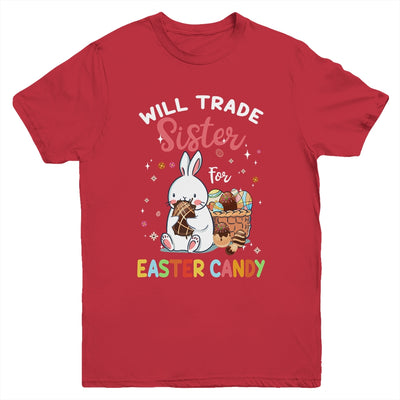 Bunny Eat Chocolate Eggs Will Trade Sister For Easter Candy Youth Youth Shirt | Teecentury.com