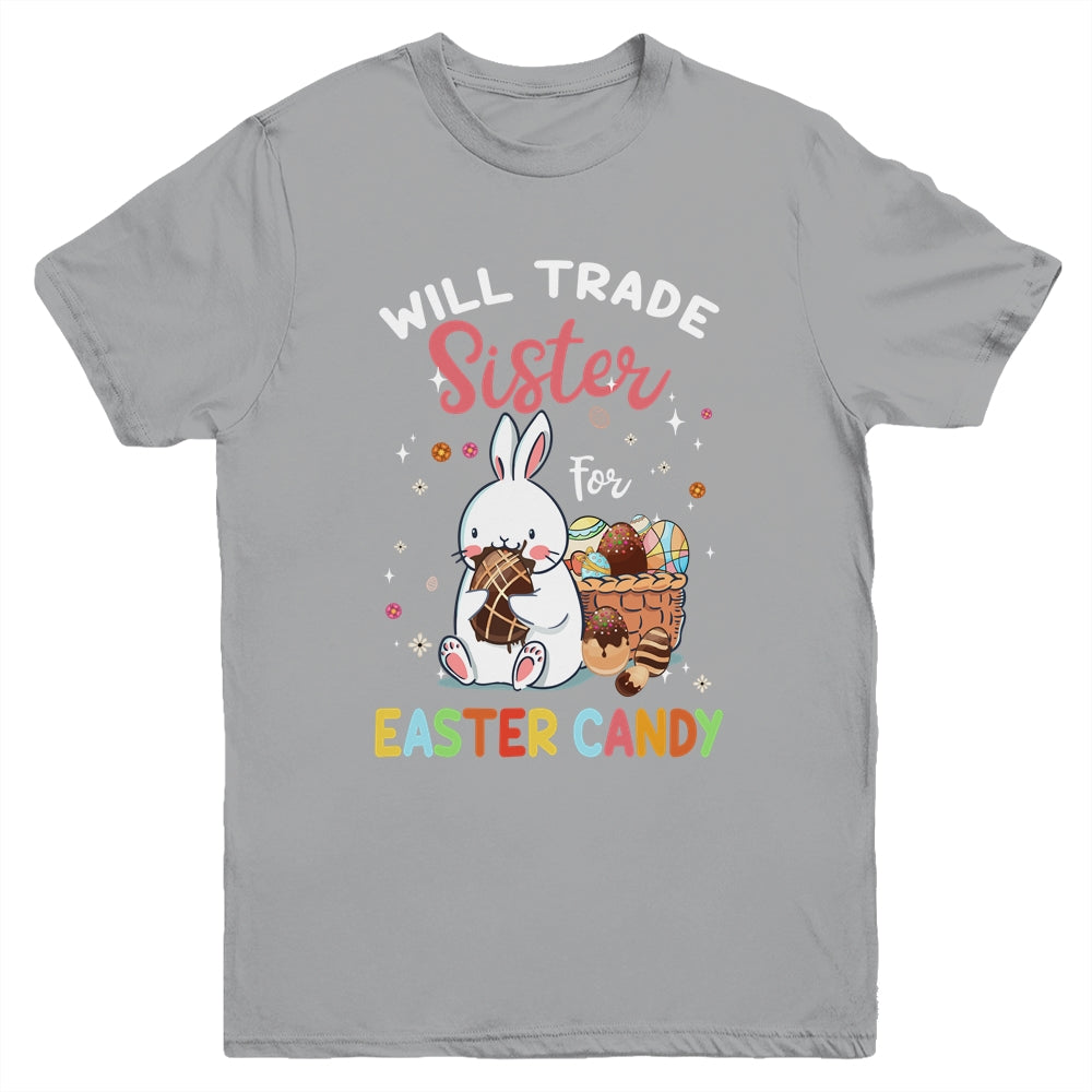 Bunny Eat Chocolate Eggs Will Trade Sister For Easter Candy Youth Youth Shirt | Teecentury.com