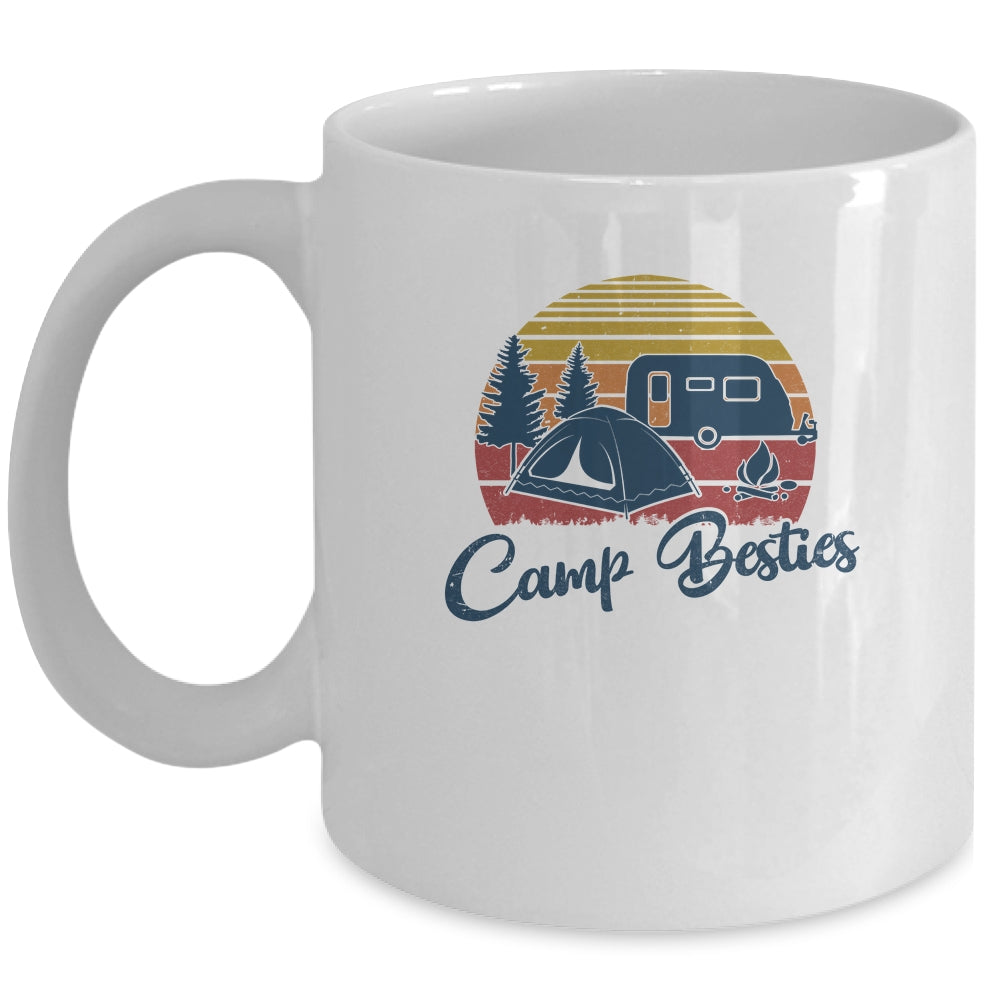 Camp Besties Camping Friends Lovers Gifts Happy Camper Mug Coffee Mug | Teecentury.com