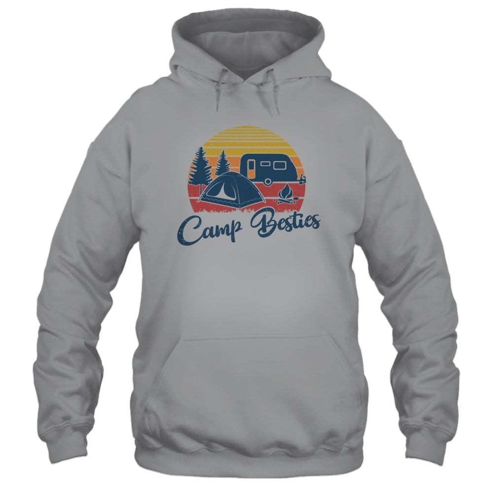 Camp Besties Camping Friends Lovers Gifts Happy Camper T-Shirt & Hoodie | Teecentury.com
