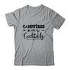 Campfires And Cocktails Love Camping Funny Drinking Wine T-Shirt & Tank Top | Teecentury.com