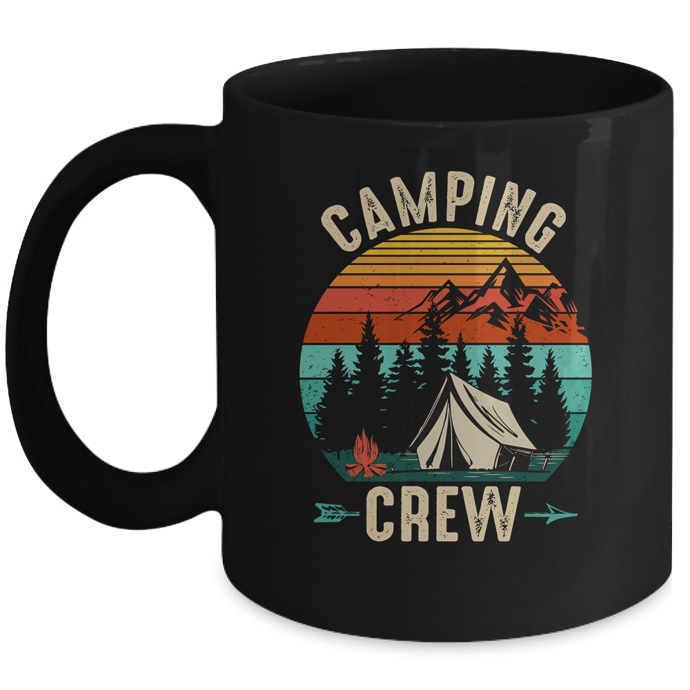 Camping Crew Retro Vintage For Family Camper Camping Mug | teecentury