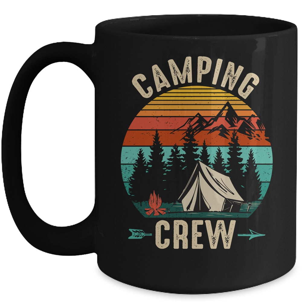 Camping Crew Retro Vintage For Family Camper Camping Mug | teecentury